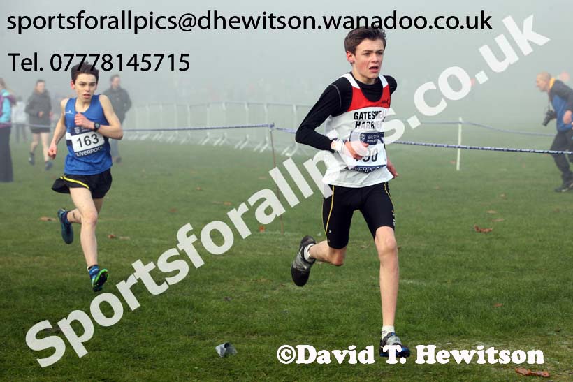 Boys under-13s, European Cross Country Trials, Sefton Park, Liverpool. Photo: David T. Hewitson/Sports for All Pics